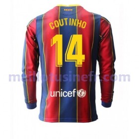 Maillot de Foot FC Barcelone Philippe Coutinho 14 Domicile 2020-21 Manches Longues
